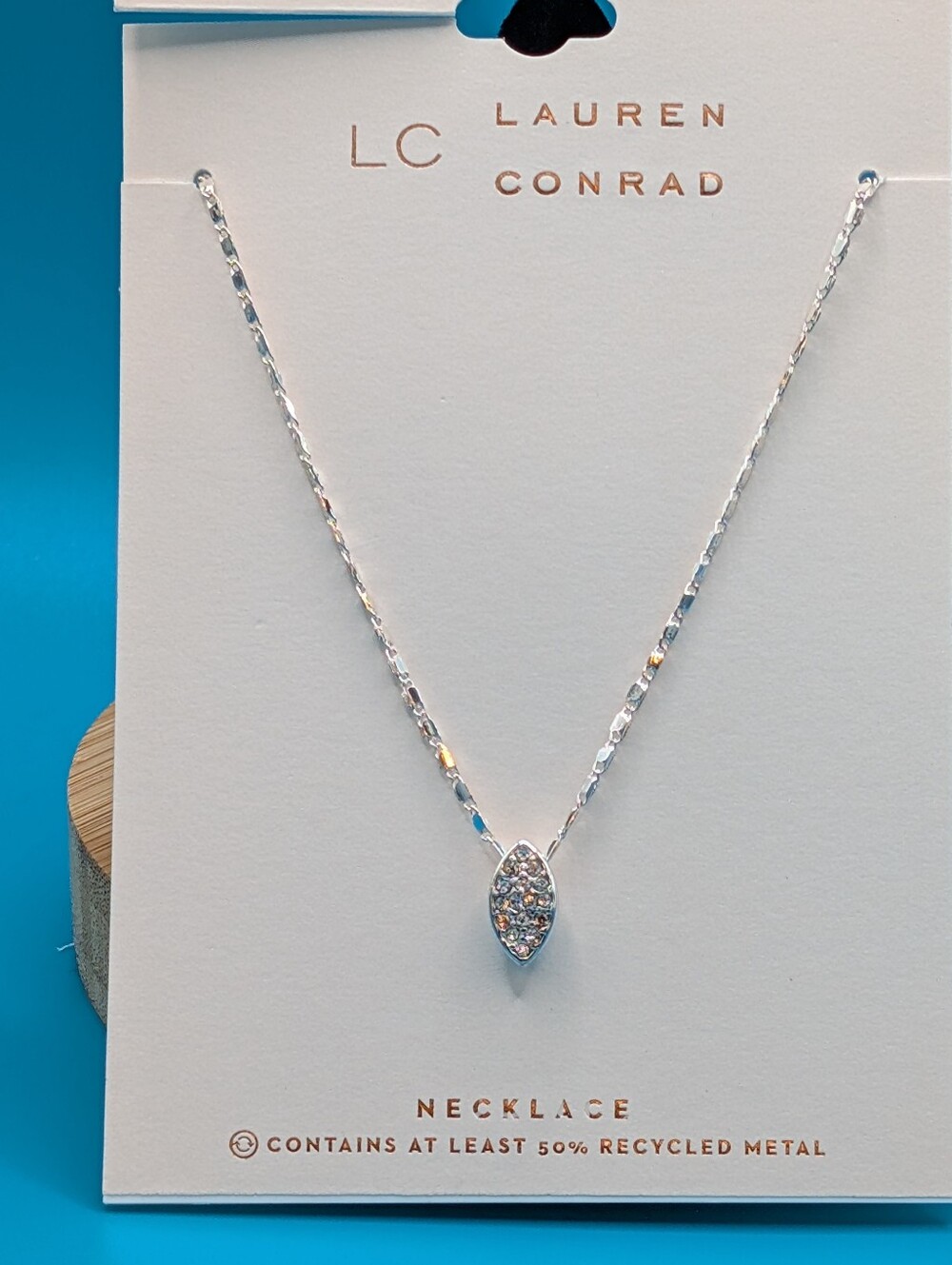 LC Lauren Conrad Silver-tone Crystal Pendant Necklace